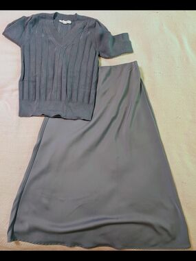 Women's BLUE sweater And Skirt Set